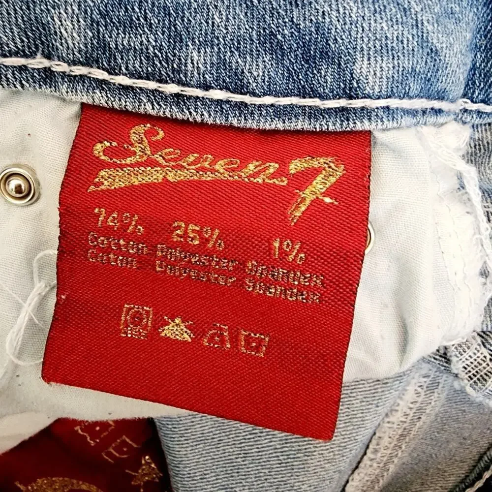 SEVEN7 GIRL EMBROIDERED /DAZZLE JEANS SIZE 10P